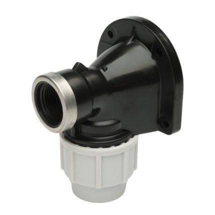 Plasson Mechanical Wall Plate Elbow 20 mm x 1/2 inch 7750C10