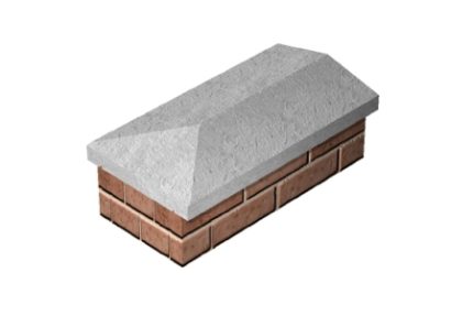 Supreme Concrete Coping Twice Weathered Straight Buff 137mm x 610mm COP137.5BU