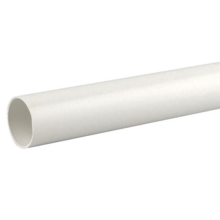 Wavin OsmaWeld plain ended pipe 40mm white 3m