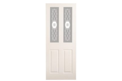 Moulded 4 Panel Light Etched Glazed Internal Door 1981mm x 838mm x 35mm