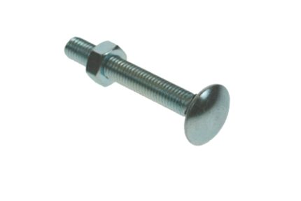 4Trade M8 x 50mm Coach Screws Bright Zinc Plated Qty 20