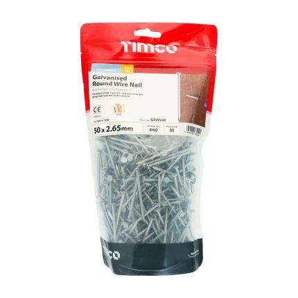 Round Wire Plain Head Nails 75mm x 3.35mm Bright 25Kg