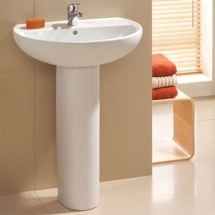 Twyford Alcona Washbasin 1 Tap 500mm x 410mm AR4111WH