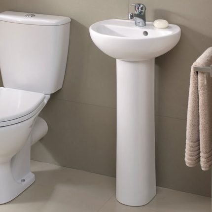Twyford Alcona Handrinse Washbasin 1 Tap 400mm x 330mm AR4811WH