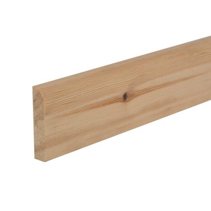 Skirting Board Timber Bullnosed Standard 16mm x 75mm - Finished Size 12mm x 69mm