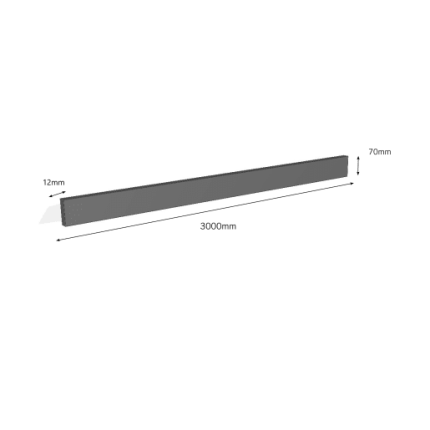 Marmo Nero Upstand 3000 x 70 x 12mm