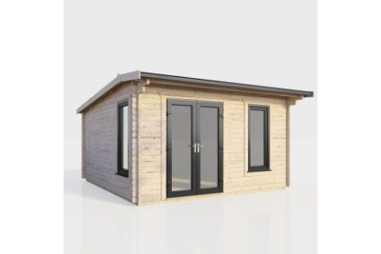 14 x 12 Power Apex Log Cabin Left Doors