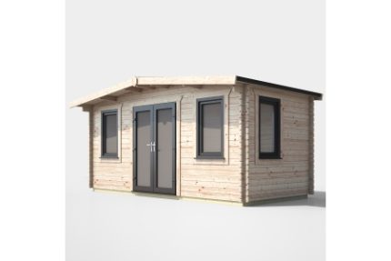 14 x 16 Power Chalet Log Cabin Centre Door