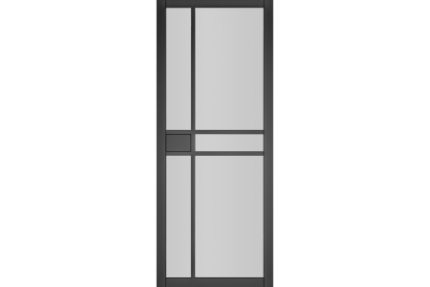 Deanta Dalston Black Prefinished Glazed 2040mm x 726mm x 40mm