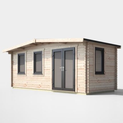 8 x 18 Power Chalet Log Cabin Right Doors