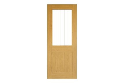 Deanta Ely Unfinished Oak Glazed 1L Door 1981 x 762 x 35mm