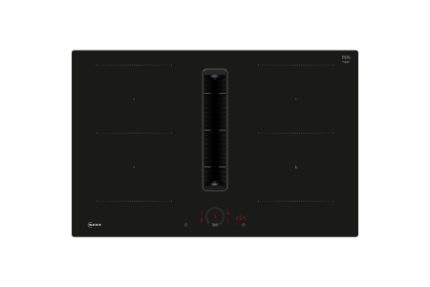 NEFF N70 Twist Touch Combi Induction Venting Hob Black Glass 80cm - V58NHQ4L0