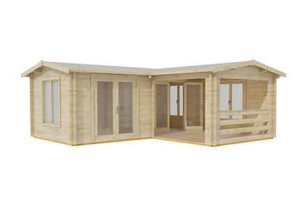 18 x 12 Power Apex Log Cabin Centre Doors