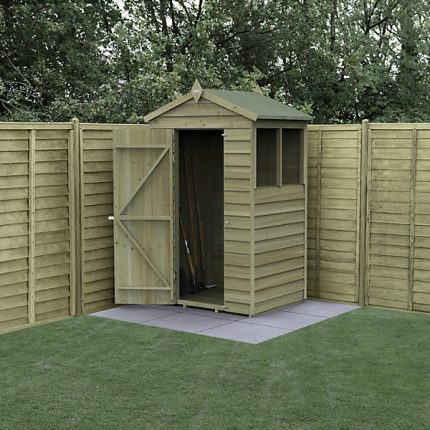 4LIFE Apex Shed 5 x 3 - Single Door - 2 Window Installation