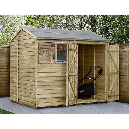 4LIFE Reverse Apex Shed 10 x 6 - Double Door - 4 Windows Installation