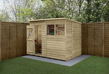 4LIFE Pent Shed 10 x 6 - Single Door - 2 Windows Home Delivery