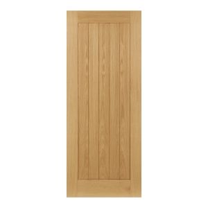 Deanta Ely Unfinished Oak Bevelled Glaze 6L Door 2040 x 726 x 40 mm