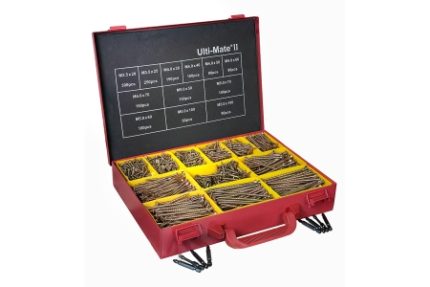 Ulti-Mate® Stick-Fit® Wood Screw Assortment & Case Qty 1570