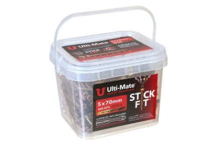 Ulti-Mate® Stick-Fit® Wood Screws 5.0 x 70mm Qty 400