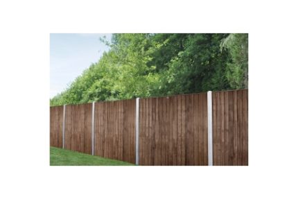 Brown Pressure Treated Closeboard Fence Panel 1.83m x 1.63m - Pack of 3