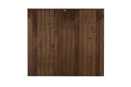 Brown Pressure Treated Closeboard Fence Panel 1.83m x 1.83m - Pack of 4