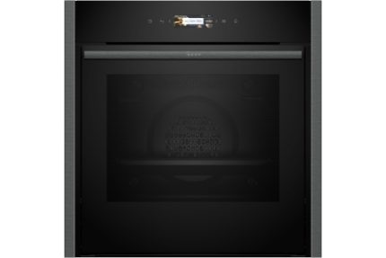NEFF N70 Home Connect Built In Single Oven with Slide & Hide Handle Graphite Grey 60cm - B54CR31G0B