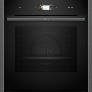 NEFF N90 Home Connect Built In Single Oven with Intensive Steam and Slide & Hide Handle Graphite Grey 60cm - B64FS31G0B