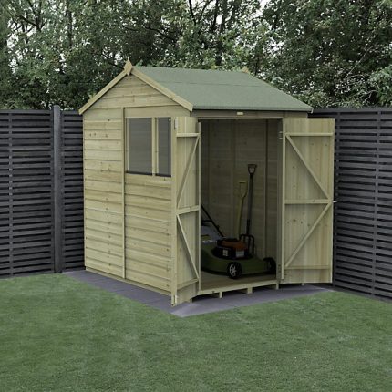 Beckwood 5x7 Reverse Apex Shed 2 Windows Double Door