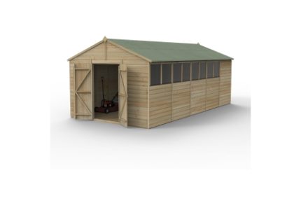 Beckwood 10x20 Apex Shed 8 Windows DoubleDoor Installed