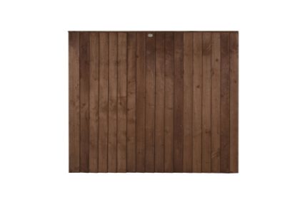Brown Pressure Treated Closeboard Fence Panel 1.83m x 1.63m - Pack of 5