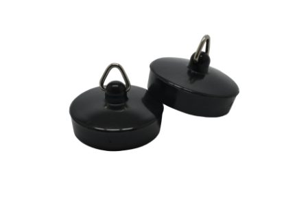 4Trade 1-1/2in Black Basin Plug (Pack of 2)