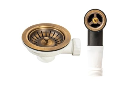 Abode AX1148 Waste with Round Overflow Antique Brass