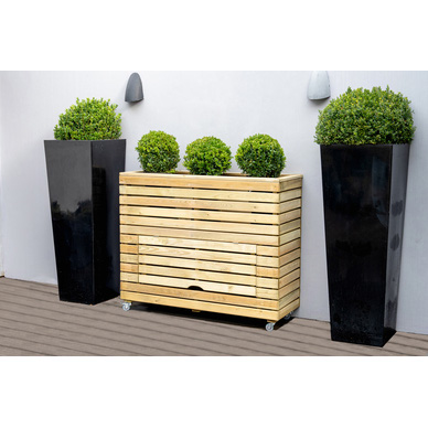 Linear Planter - Tall with Wheels Home Delivery