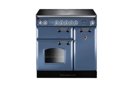 Rangemaster Classic Induction Range Cooker Stone Blue 90cm - INC90EISB
