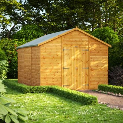 12 x 8 Power Apex Double Doors