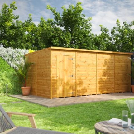 16 x 8 Power Pent Windowless Garden Shed
