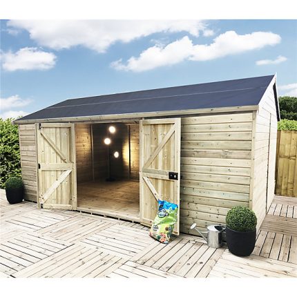 18 x 8 Power Pent Windowless Garden Shed