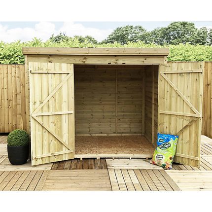 8 x 8 Power Pent Double Door Garden Shed