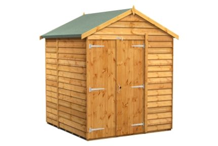 6 x 6 Power Overlap Apex Double Doors No Windows