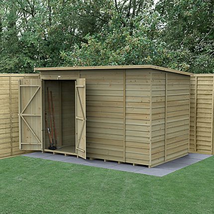 10 x 6 Power Overlap Apex Double Doors No Windows