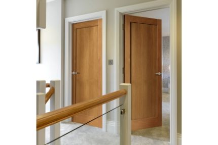 Jb Kind Oak Etna 1 Panel Un Finish Veneer Door 1981 x 762 x 35mm