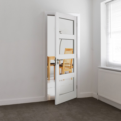 JB Kind Door White Cayman Primed Glaze