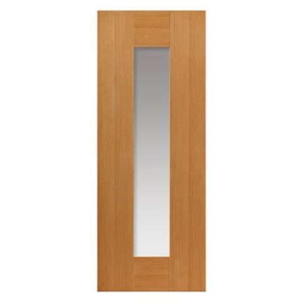 JB Kind Oak Axis Internal Prefinished Glazed Door