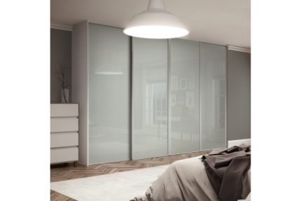 Spacepro Heritage 4 x Silver Frame Mirror Sliding Doors H2260 x W3606