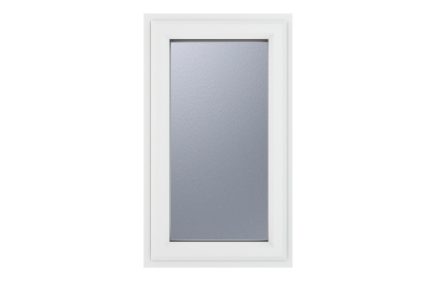 Crystal Upvc Window White A Rated Left Hand Side Hung 610mm x 820mm Obscure Glazing