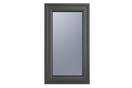 Crystal Upvc Window Grey 7016 External White Internal A Rated Right Hand Side Hung 610mm x 1190mm Obscure Glazing