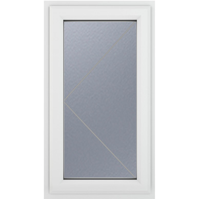 Crystal Upvc Window White A Rated Top Opener 610mm x 1040mm Obscure Glazing