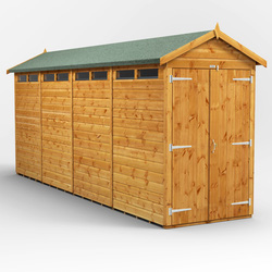 16 x 4 Power Apex Double Door Security Shed