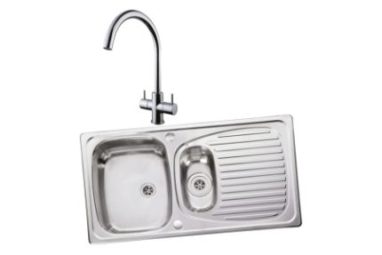 Leisure Euroline 994782 1.5 Bowl Inset Sink and Chantilly Monobloc Sink Mixer Pack