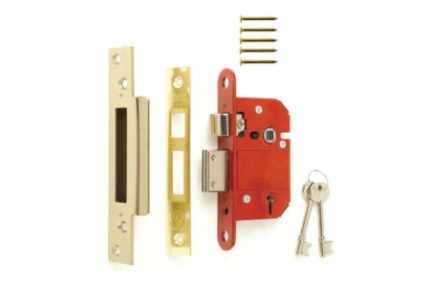 Era Standard 3in Mortice Sashlock 3 Lever 76mm Chrome & Brass Striking Plates